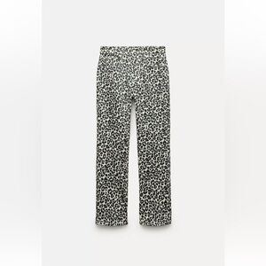 Zara Animal Print Pants - Black and Cream